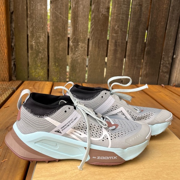 Nike Wm’s ZoomX Zegama Trail Running Shoes #DH0625-005 Light Smoke Grey Sz 6.5 - Picture 1 of 16